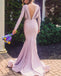 Sexy Mermaid Deep V-neck Long Sleeves Maxi Long Party Prom Dresses,WGP287