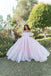 Elegant Off-the-Shoulder Organza Prom Dress Pink A-Line Formal Gown,WGP2129