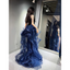 Shiny Blue Halter Mermaid Long Prom Dress Ideas, Evening Party Dresses,WGP1751