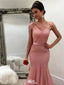 Sparkly Pink One-Shoulder Mermaid Long Prom Dress Ideas, Evening Party Dresses,WGP1771