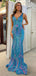 Colorful Mermaid V-neck Backless Popular Long Evening Dresses, Formal Dresses, Birthday Party, WGP570