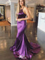 Sexy Purple Halter Strap Mermaid Party Prom Dresses,Evening Dress Online, WGP817