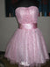 Elegant Strapless A-line Short Mini Homecoming Dress,EPT626