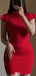 Sexy Short Sleeves Sheath Short Mini Homecoming Dress,EPT634