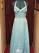 Elegant Halter A-line Long Prom Dress Ideas, Evening Party Dresses,WGP1804