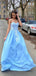 Elegant A-Line Sweetheart  Spaghetti Strraps Applique Cheap Maxi Long Party Prom Gowns,Evening Dresses,WGP437