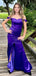 Elegant Purple Off Shoulder Mermaid Side Slit Party Prom Dresses,Evening Dress Online, WGP827