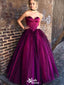 Elegant Purple Sweetheart A-line Strapless Sleeveless Party Prom Dresses,Evening Dress Online, WGP836