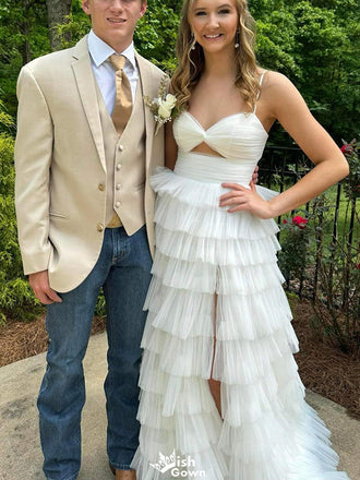 Unique Sweetheart Spaghetti Strap A-line Long Prom Dress Ideas, Evening Party Dresses,WGP1180