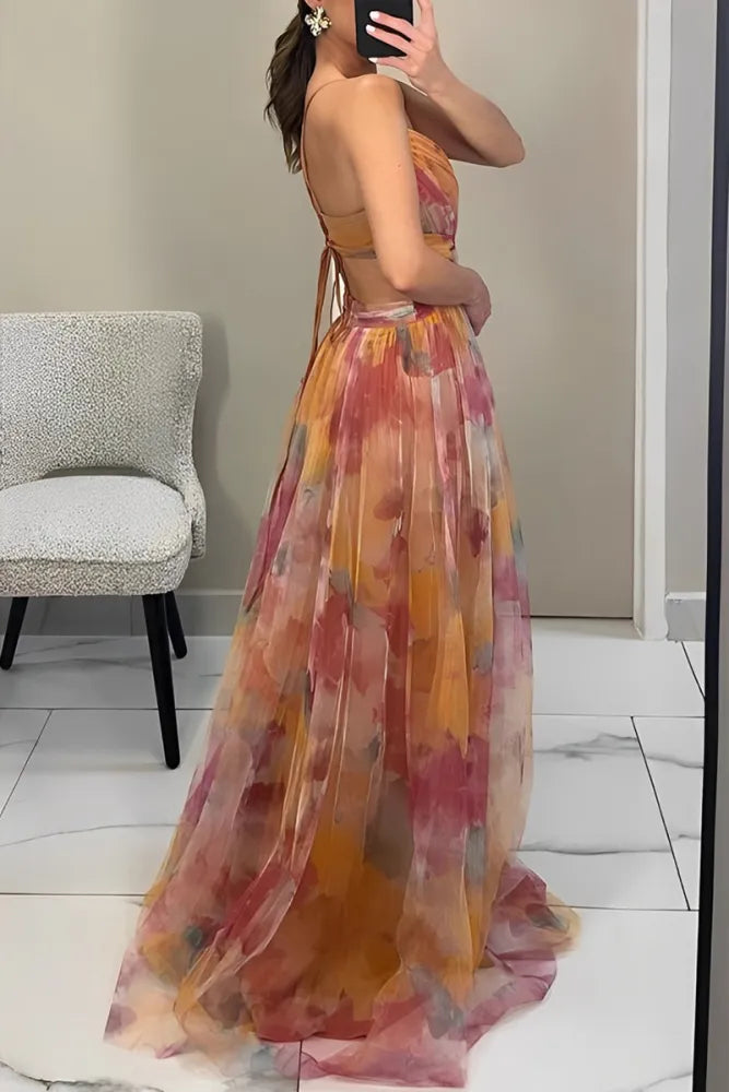 Unique Applique Spaghetti Strap A-Line Long Prom Dress Ideas, Evening Party Dresses,WGP1797
