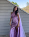 Unique Lavender One-Shoulder Mermaid Long Prom Dress Ideas, Evening Party Dresses, WGP2027