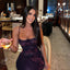 Sexy Applique Purple Spaghetti Strap Mermaid Long Prom Dress Ideas, Evening Party Dresses,WGP1737