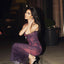Sexy Applique Purple Spaghetti Strap Mermaid Long Prom Dress Ideas, Evening Party Dresses,WGP1737
