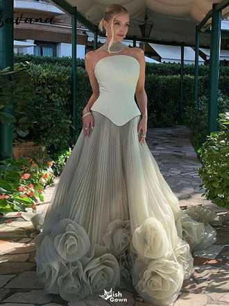 Elegant Green Sweetheart A-Line Long Prom Dress Ideas, Evening Party Dresses,WGP1948
