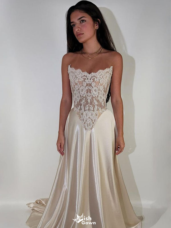 Elegant Sweetheart Lace Mermaid Long Prom Dress Ideas, Evening Party Dresses, WGP2029