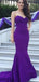 Sexy Purple Mermaid Sweetheart Long Evening Dresses with trailing, Formal Dresses, Birthday Party, WGP528