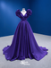 Elegant V Neck A-line Pleats Long Party Dress Prom Dresses,Evening Dress Online, WGP943