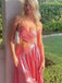 Sexy Spaghetti Strap V-neck Backless A-line Long Prom Dress Ideas, Evening Party Dresses,WGP1262