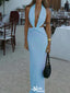 Sexy Halter Deep V-neck Backless Mermaid Long Prom Dress Ideas, Evening Party Dresses,WGP1272