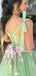 Elegant Scoop Spaghetti Strap A-line Long Prom Dress Ideas, Evening Party Dresses,WGP1278