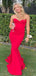 Simple Red Mermaid Sweetheart Sleeveless Cheap Maxi Long Party Prom Gowns,Evening Dresses,WGP443