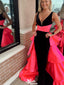 Formal V-neck Unique Mermaid Long Prom Dress Ideas, Evening Party Dresses,WGP1294