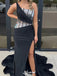 Formal One-shoulder Unique Mermaid Long Prom Dress Ideas, Evening Party Dresses,WGP1313