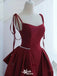 Gorgeous Burgundy Spaghetti Straps A-line Long Party Dress Prom Dresses,WGP1003