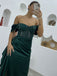 Elegant Green Mermaid Off-Shoulder Side Slit Popular Long Evening Dresses, Formal Dresses, Birthday Party, WGP604