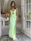 Gorgeous Spaghetti Straps V Neck Mermaid Long Party Dress Prom Dresses ,WGP1032