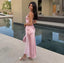 Elegant Pink Spaghetti Strap Mermaid Long Prom Dress Ideas, Evening Party Dresses,WGP1862