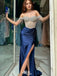 Sexy Off-Shoulder Mermaid Side Slit Long Prom Dress Ideas, Evening Party Dresses,WGP1618