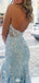 Sexy V-neck Halter Mermaid Long Prom Dress Ideas, Evening Party Dresses,WGP1133