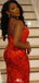 Sexy V-neck Spaghetti Strap Sheath Long Prom Dress Ideas, Evening Party Dresses,WGP1463