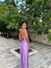 Sexy Purple Mermaid Spaghetti Strap Backless Long Sleeve Popular Long Evening Dresses, Formal Dresses, Birthday Party, WGP647