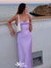 Sexy Purple Mermaid Spaghetti Strap Backless Long Sleeve Popular Long Evening Dresses, Formal Dresses, Birthday Party, WGP647