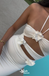 Stylish White  Halter Mermaid Long Prom Dresses ,WGP1056