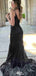 Sexy V-neck  Spaghetti Strap Sheath Long Prom Dress Ideas, Evening Party Dresses,WGP1137