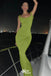 Stylish Green Open Back Mermaid Long Prom Dresses ,WGP1073