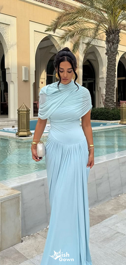 Gorgeous Blue Unique Mermaid Long Prom Dress Ideas, Evening Party Dresses,WGP1504