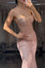 Shiny Pink Sweetheart Sleeveless Mermaid Long Prom Dress Ideas, Evening Party Dresses , WGP1895