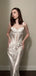 Elegant White Spaghetti Strap Mermaid Long Prom Dress Ideas, Evening Party Dresses,WGP1779