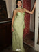 Elegant Green Spaghetti Strap Mermaid Long Prom Dress Ideas, Evening Party Dresses,WGP1929