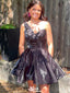 Elegant One-shoulder A-line Short Mini Homecoming Dress,EPT383