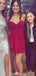 Casual V-neck Spaghetti Strap A-line Short Mini Homecoming Dress,EPT389