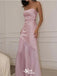 Elegant Spaghetti Straps Sheath Light Pink Long Prom Dresses ,WGP1087