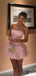 Cute Pink Sweetheart A-Line Short Sleeveless Homecoming Dresses For Birthday Party, EPT685