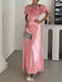 Sparkly Pink Off-Shoulder Floral Mermaid Long Prom Dress Ideas, Evening Party Dresses,WGP1839