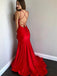 Gorgeous Red Sweetheart Mermaid Criss Cross Long Sleeveless Popular Long Evening Dresses, Formal Dresses, WGP699