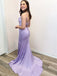 Purple Spaghetti Strap Side Slit Long Sleeveless Long Party Prom Dresses,Evening Dress Online, WGP727